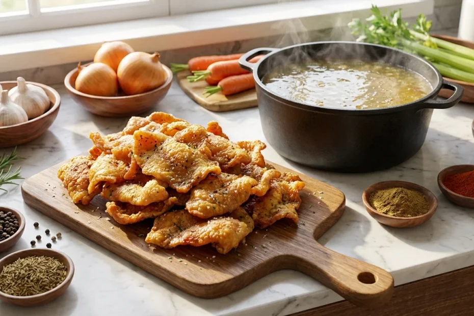 keto meals using chicken skins and broth