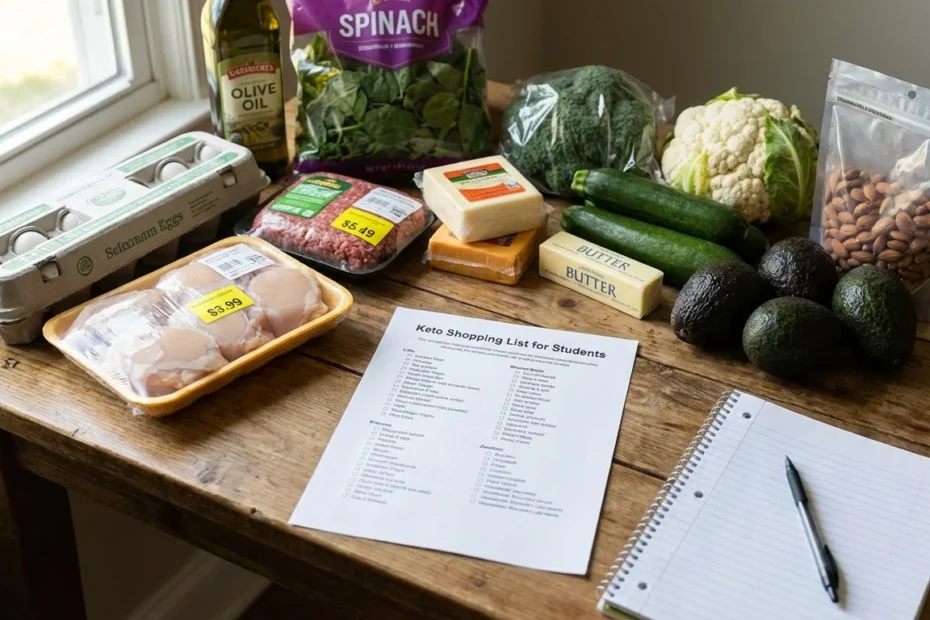 keto shopping list for students
